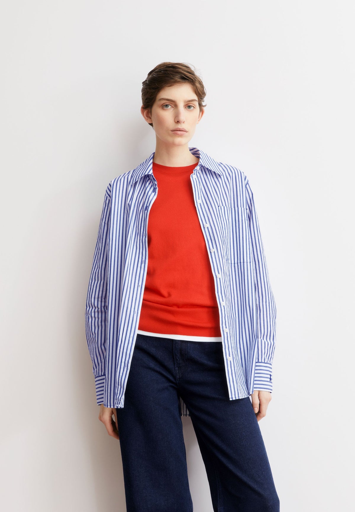 STRIPE LOOSE SHIRT BLOUSE