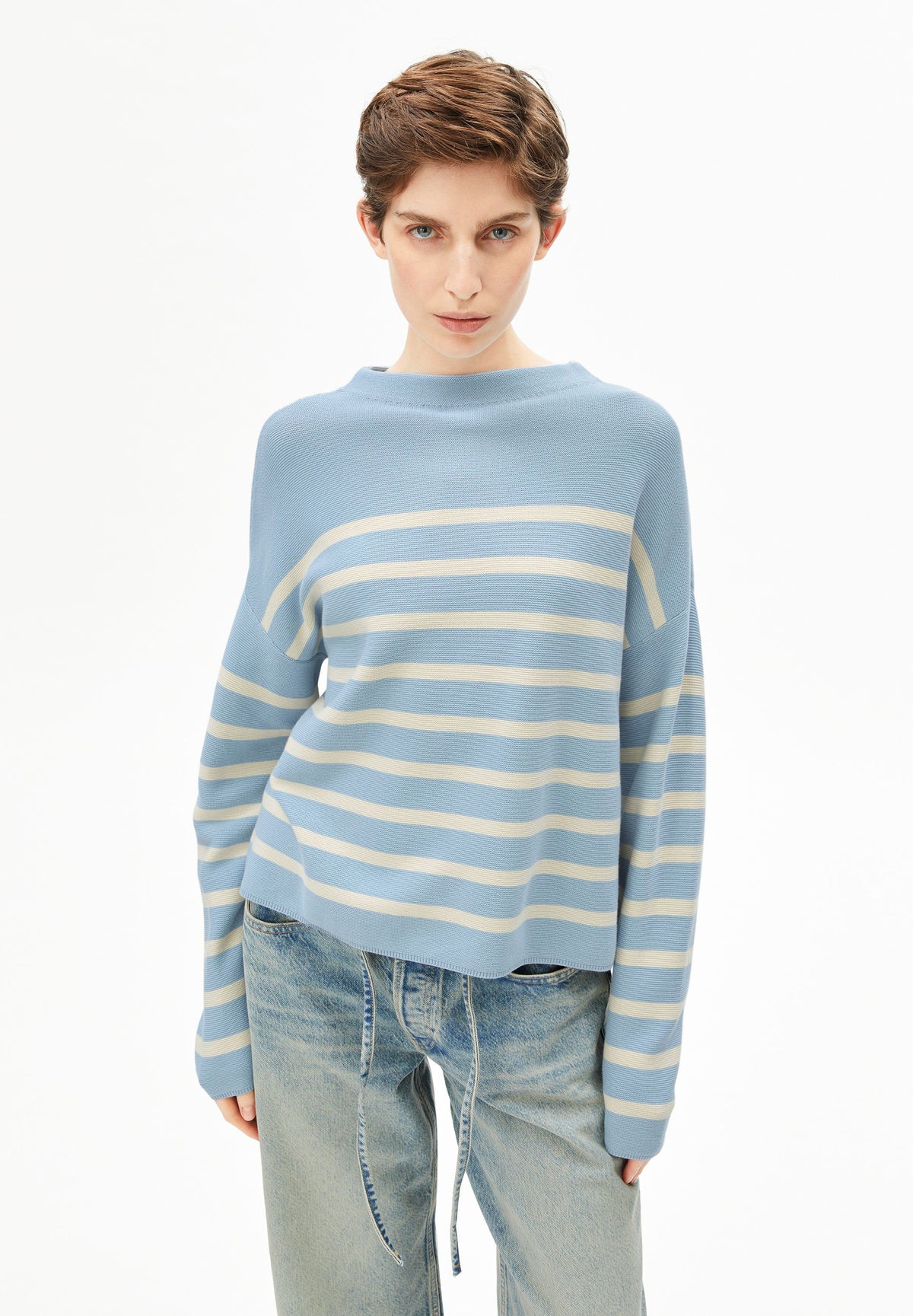 MERINAA STRIPES KNIT SWEATER