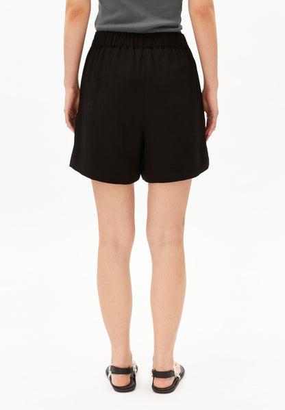 LINEN BLEND PULL ON SHORT