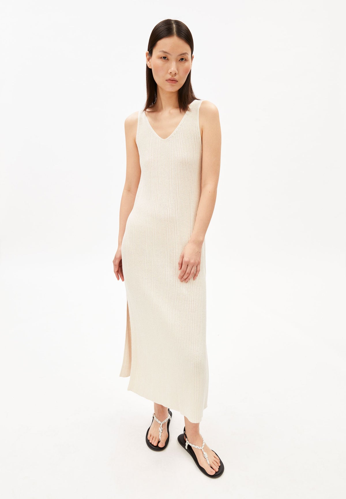 LINEN BLEND KNIT DRESS