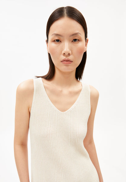 LINEN BLEND KNIT DRESS