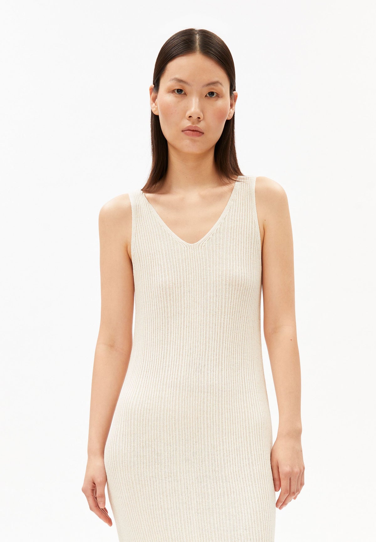 LINEN BLEND KNIT DRESS