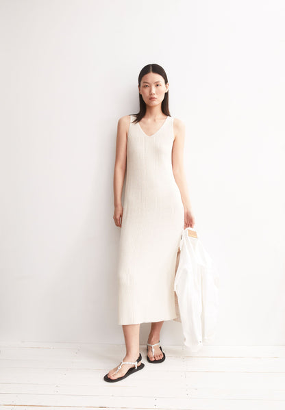 LINEN BLEND KNIT DRESS