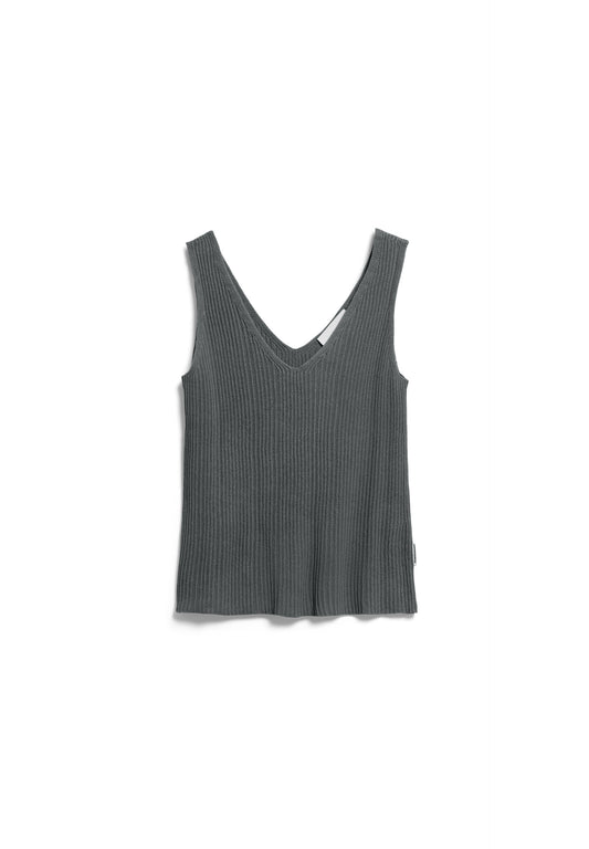 LINEN BLEND KNIT TOP