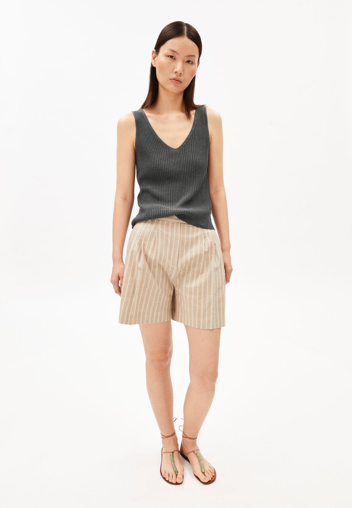 LINEN BLEND KNIT TOP