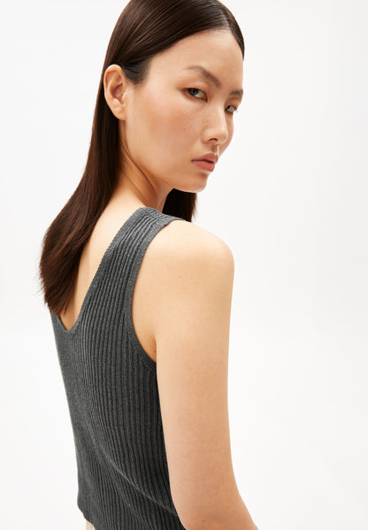 LINEN BLEND KNIT TOP