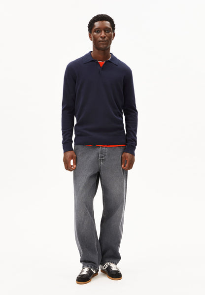 KNIT LONGSLEEVE POLOSHIRT