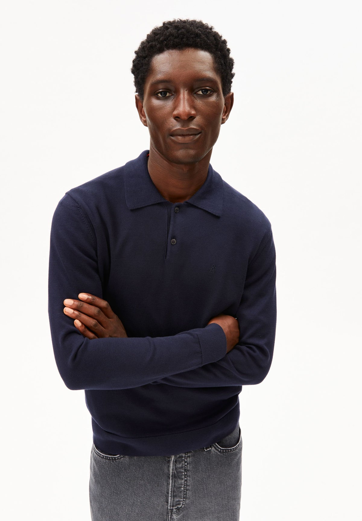 KNIT LONGSLEEVE POLOSHIRT