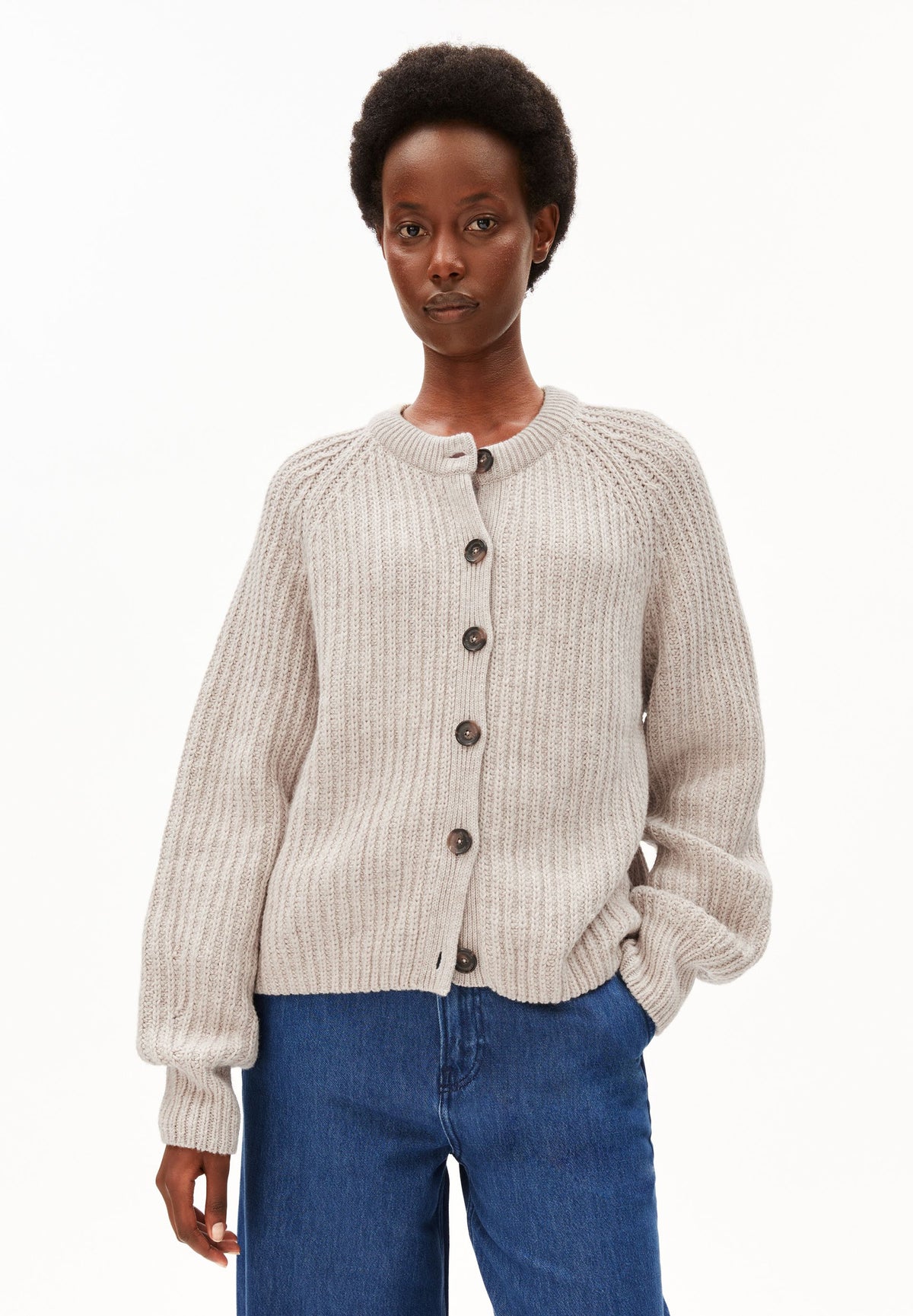 RIB KNIT CARDIGAN