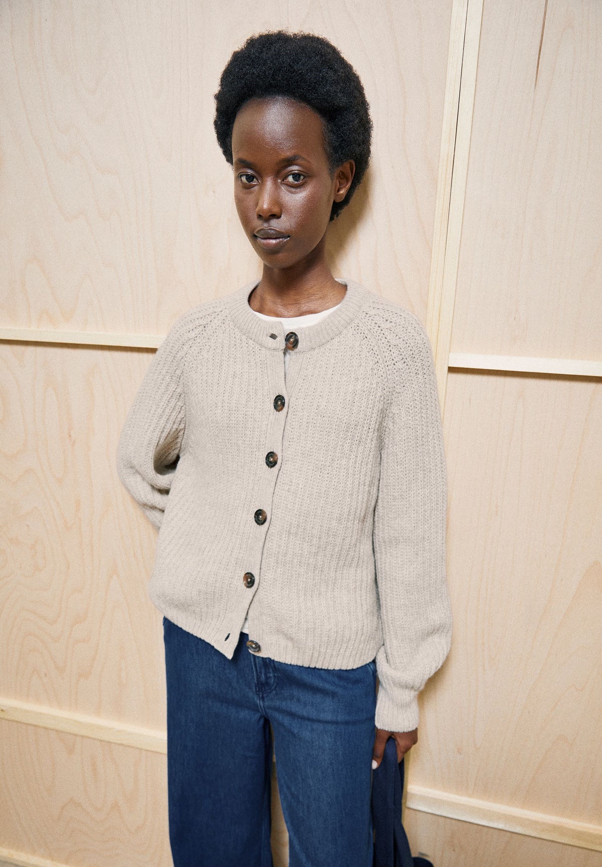 RIB KNIT CARDIGAN